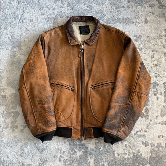 Avirex Other - Vintage 80s Avirex G-2 U.S. Navy Flight Leather Bomber Jacket